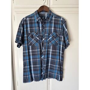 Kuhl Shirt Mens Lare Blu Plai Flap Pocket Suncel Hiking Gorpcore Outdoors